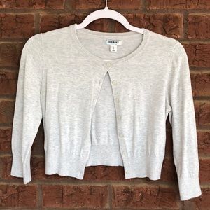 Gray cropped cardigan